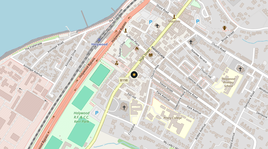 Map showing Adapt Learning NI at 136 High Street, Holywood